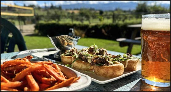 image of our patio on a sunny afternoon. A perfect place to rela and rewind